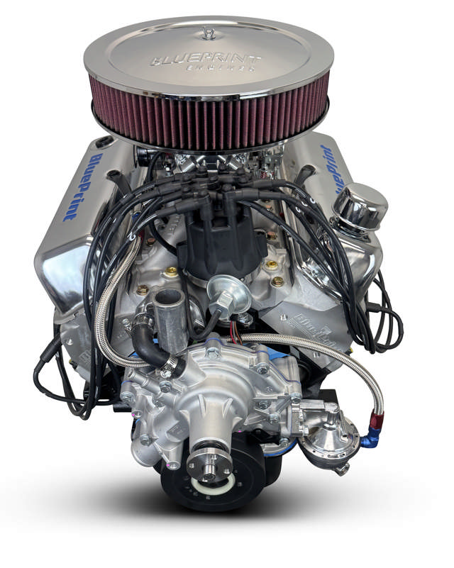 BluePrint Engines Ford Small Block Compatible 347 C.I. Deluxe Dressed - Rear Sump Oil Pan - Carbureted