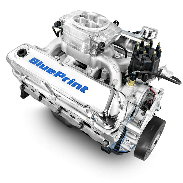 BluePrint Engines Ford Small Block Compatible 347 C.I. Base Dressed - Rear Sump Oil Pan - Fuel Injected