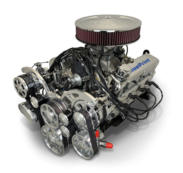 BluePrint Engines Ford Small Block Compatible 347 C.I. Deluxe Dressed - Rear Sump Oil Pan - Polished Pulley Kit - Fuel Injected