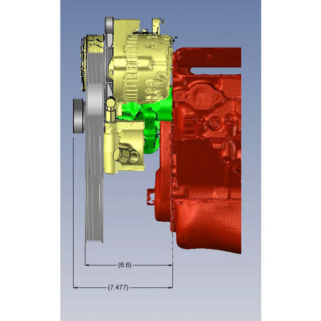 GM SB Compatible Front Accessory Drive - Full Serpentine with Alternator - AC - Power Steering - Water Pump - Brackets - Bolts - Black