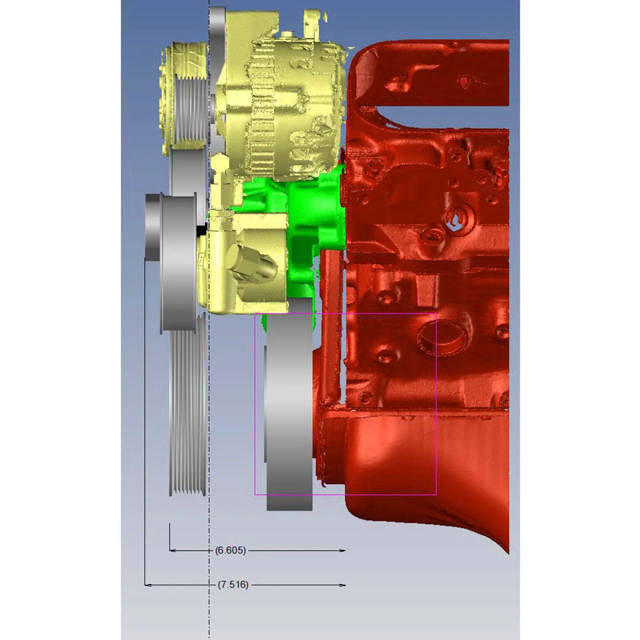 GM BB Standard and Tall Deck Compatible Front Accessory Drive - Full Serpentine - Alternator - Power Steering - Water Pump - Brackets - Bolts - Black