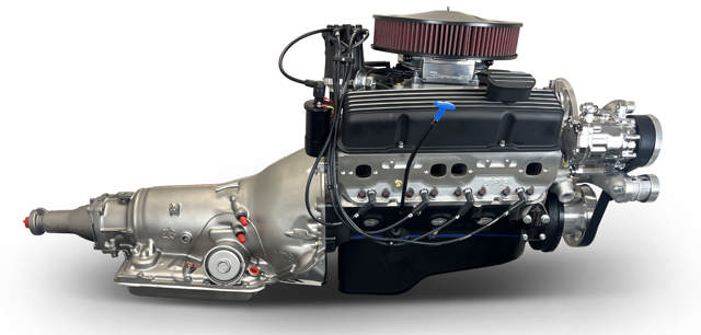 GM Small Block Compatible 383 c.i. Engine and 700R4 Automatic Transmission - Standard Edition Builder Series - Polished Pulley Kit - Fuel Injected