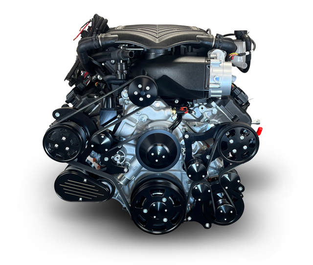 BluePrint Engines Chrysler Hemi Compatible 426 c.i. Engine and 4L80E Automatic Transmission - 872 Horsepower - Standard Edition Builder Series - Black Pulley Kit - Supercharged