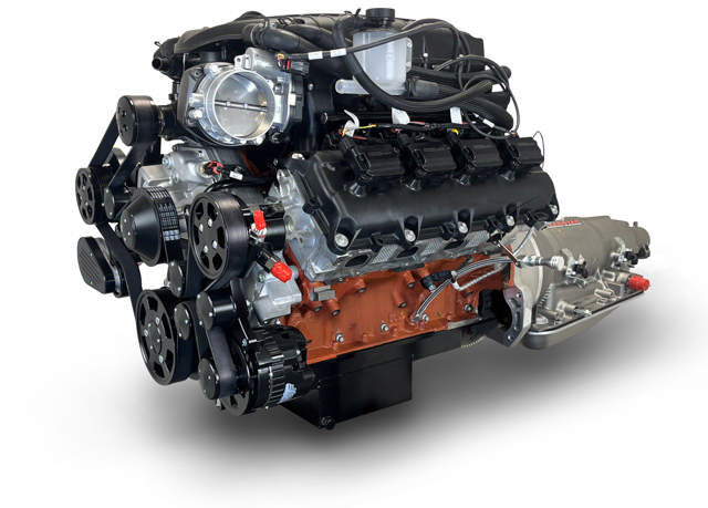 BluePrint Engines Chrysler Hemi Compatible 426 c.i. Engine and 4L80E Automatic Transmission - 872 Horsepower - Standard Edition Builder Series - Black Pulley Kit - Supercharged