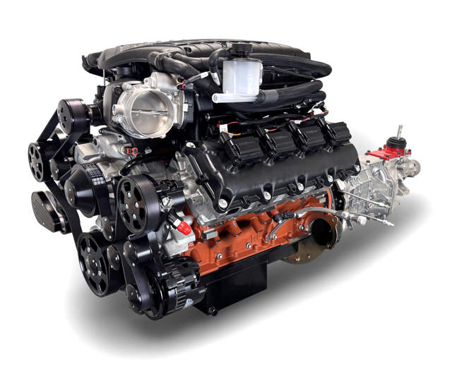 BluePrint Engines Chrysler Hemi Compatible 426 c.i. Engine and T56 Manual Transmission - 872 Horsepower - Standard Edition Builder Series - Black Pulley Kit - Supercharged