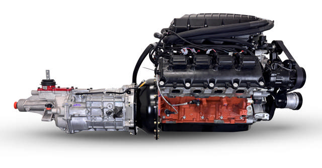 BluePrint Engines Chrysler Hemi Compatible 426 c.i. Engine and T56 Manual Transmission - 872 Horsepower - Standard Edition Builder Series - Black Pulley Kit - Supercharged