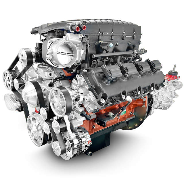 BluePrint Engines Chrysler Hemi Compatible 426 c.i. Engine and T56 Manual Transmission - 872 Horsepower - Standard Edition Builder Series - Polished Pulley Kit - Supercharged