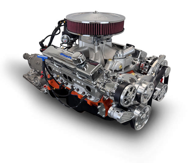 BluePrint Engines GM Small Block Compatible 427 c.i. Pro Series Engine and 700R4 Automatic Transmission - 540 Horsepower - Standard Edition Builder Series - Polished Pulley Kit - Fuel Injected