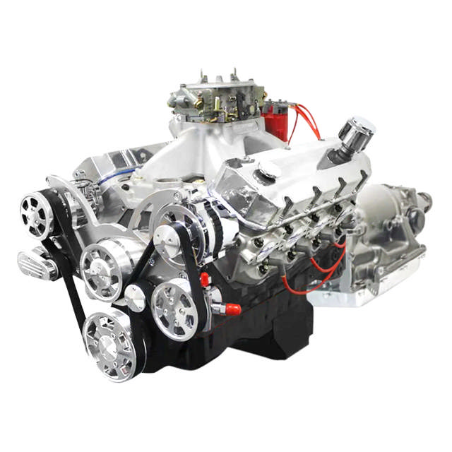 BluePrint Engines GM Big Block Compatible 598 c.i. Engine and 4L80E Automatic Transmission - 741 Horsepower - Standard Edition Builder Series - Black Pulley Kit - Carbureted