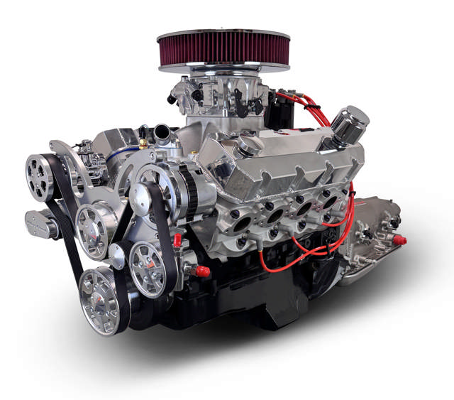 BluePrint Engines GM Big Block Compatible 598 c.i. Engine and 4L80E Automatic Transmission - 741 Horsepower - Standard Edition Builder Series - Polished Pulley Kit - Fuel Injected