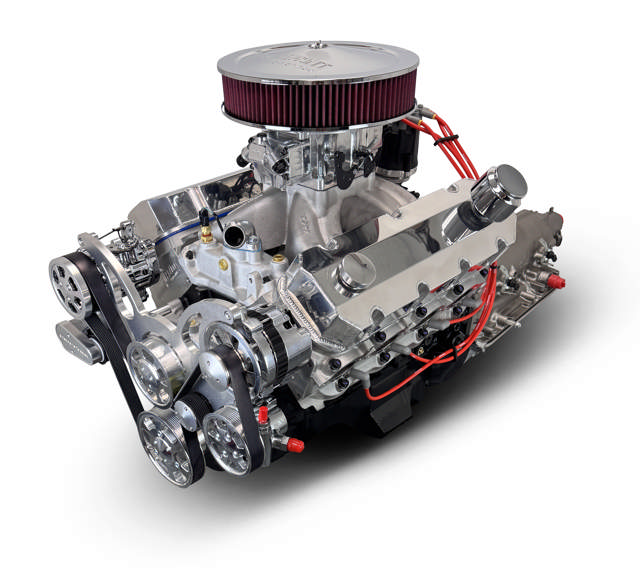 BluePrint Engines GM Big Block Compatible 598 c.i. Engine and 4L80E Automatic Transmission - 741 Horsepower - Standard Edition Builder Series - Polished Pulley Kit - Fuel Injected