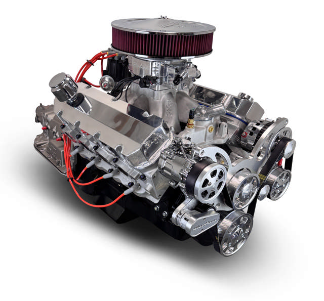 BluePrint Engines GM Big Block Compatible 598 c.i. Engine and 4L80E Automatic Transmission - 741 Horsepower - Standard Edition Builder Series - Polished Pulley Kit - Fuel Injected