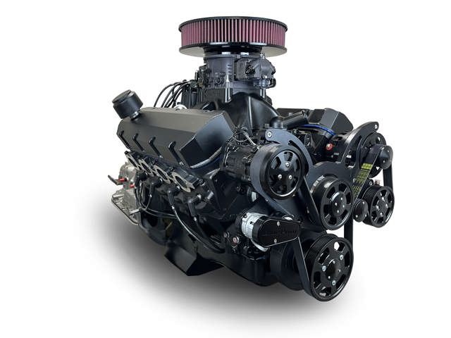 BluePrint Engines GM Big Block Compatible 632 c.i. Pro Series Engine and 4L80E Automatic Transmission - 815 Horsepower - Blackout Reaper Edition Builder Series - Black Pulley Kit - Fuel Injected