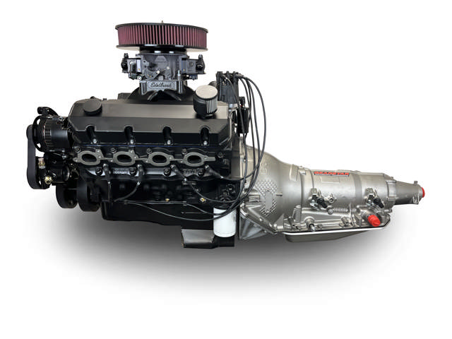 BluePrint Engines GM Big Block Compatible 632 c.i. Pro Series Engine and 4L80E Automatic Transmission - 815 Horsepower - Blackout Reaper Edition Builder Series - Black Pulley Kit - Fuel Injected