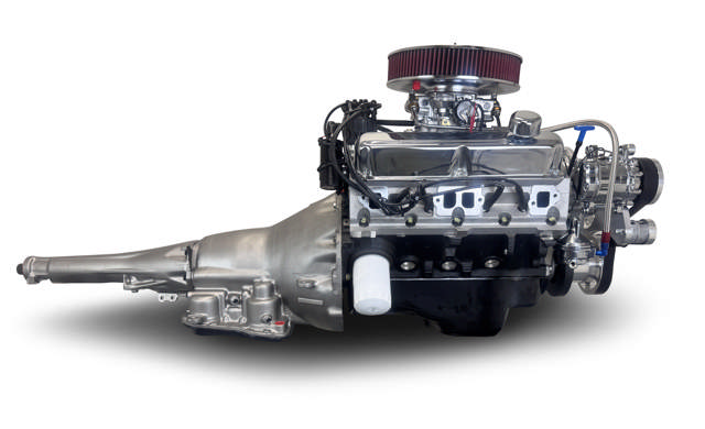 BluePrint Engines Chrysler Small Block Compatible 408 C.I. Standard Edition - 727 Automatic Transmission - Polished Pulley Kit - Carbureted