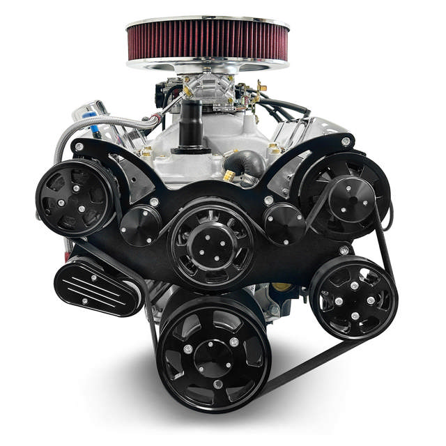 BluePrint Engines Chrysler Small Block Compatible 408 C.I. Standard Edition - 727 Automatic Transmission - Black Pulley Kit - Carbureted