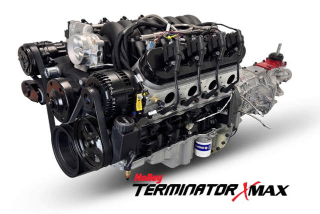 BluePrint Engines GM LS Compatible 376 c.i. Engine and T56 Manual Transmission - 530 Horsepower - Standard Edition Builder Series - Black Pulley Kit - Holley Terminator X EFI System