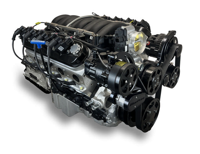 BluePrint Engines GM LS Compatible 376 c.i. Engine and ZF-8 Speed Automatic Transmission - 530 Horsepower - Standard Edition Builder Series - BluePrint Engines Calibrated ECU - Black Pulley Kit