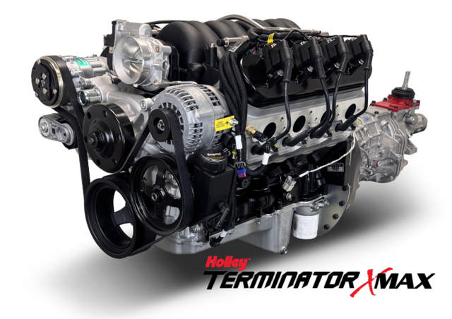 BluePrint Engines GM LS Compatible 376 c.i. Engine and T56 Manual Transmission - 530 Horsepower - Standard Edition Builder Series - Natural Pulley Kit - Holley Terminator X EFI System