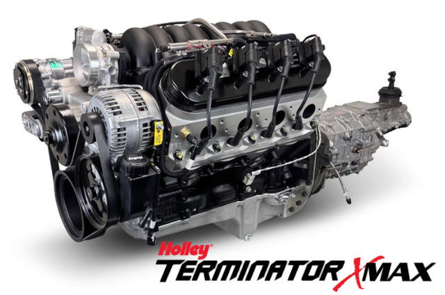 BluePrint Engines GM LS Compatible 376 c.i. Engine and TKX Manual Transmission 530 Horsepower - Standard Edition Builder Series - Natural Pulley Kit - Holley Terminator X EFI System