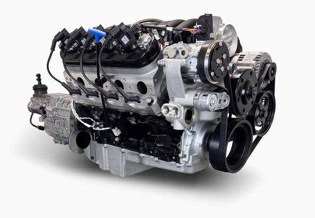 BluePrint Engines GM LS Compatible 376 c.i. Engine and TKX Manual Transmission 530 Horsepower - Standard Edition Builder Series - Natural Pulley Kit - Holley Terminator X EFI System