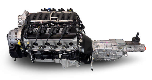 BluePrint Engines GM LS Compatible 376 c.i. Engine and TKX Manual Transmission 530 Horsepower - Standard Edition Builder Series - Natural Pulley Kit - Holley Terminator X EFI System