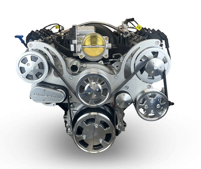 BluePrint Engines GM LS Compatible 376 c.i. Engine and ZF-8 Speed Automatic Transmission - 530 Horsepower - Standard Edition Builder Series - BluePrint Engines Calibrated ECU - Natural Pulley Kit