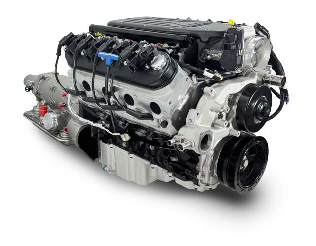 Low Profile GM LS Compatible 376 c.i. Engine and 4L65/70E Automatic Transmission - 510 Horsepower - Standard Edition Builder Series - Holley Terminator X EFI System