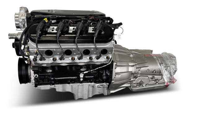 BluePrint Engines GM LS Compatible 376 c.i. Engine and 4L65/70E Automatic Transmission 4WD Ready - Truck Edition Builder Series - Holley Terminator X EFI System
