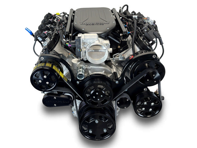 BluePrint Engines GM LS Compatible 376 c.i. Engine and ZF-8 Speed Automatic Transmission - 510 Horsepower - Standard Edition Builder Series - BluePrint Engines Calibrated ECU - Black Pulley Kit