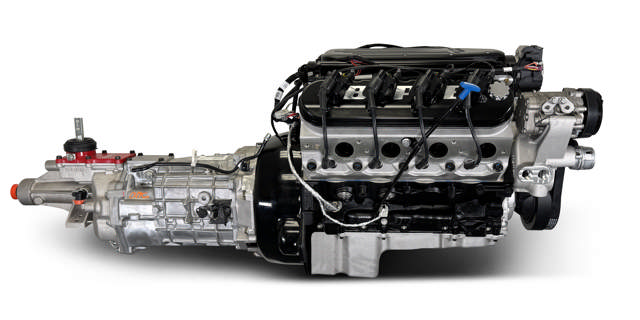 BluePrint Engines GM LS Compatible 376 c.i. Engine and T56 Manual Transmission - Standard Edition Builder Series - Natural Pulley Kit - Holley Terminator X EFI System
