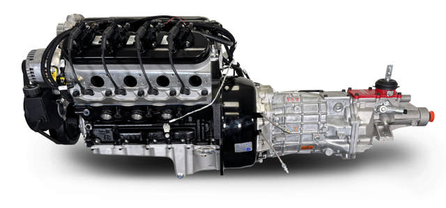 BluePrint Engines GM LS Compatible 376 c.i. Engine and T56 Manual Transmission - Standard Edition Builder Series - Natural Pulley Kit - Holley Terminator X EFI System