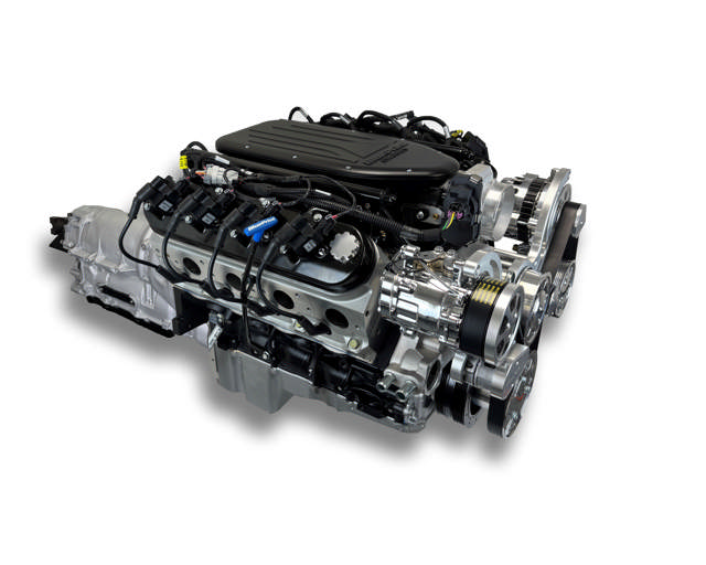 BluePrint Engines GM LS Compatible 376 c.i. Engine and ZF-8 Speed Automatic Transmission - 510 Horsepower - Standard Edition Builder Series - BluePrint Engines Calibrated ECU - Natural Pulley Kit
