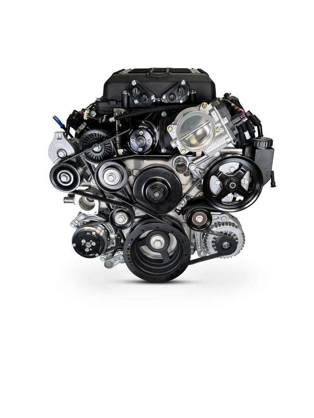 GM LS Compatible 376 c.i. Engine and 4L80E Automatic Transmission - Standard Edition Builder Series - Natural Pulley Kit - Holley Terminator X EFI System
