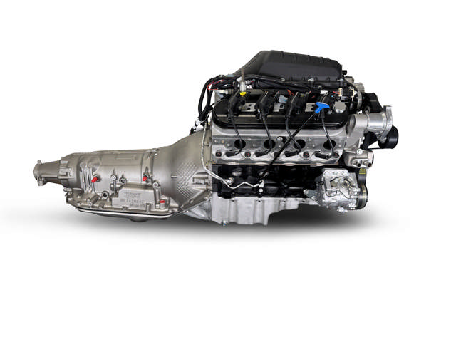 GM LS Compatible 376 c.i. Engine and 4L80E Automatic Transmission - Standard Edition Builder Series - Natural Pulley Kit - Holley Terminator X EFI System