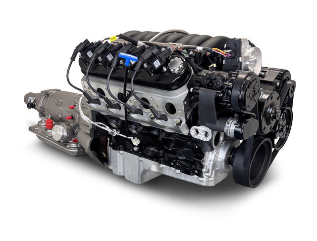 BluePrint Engines GM LS Compatible 427 c.i. Engine and 4L65/70E Automatic Transmission - Standard Edition Builder Series - Black Pulley Kit - Holley Terminator X EFI System