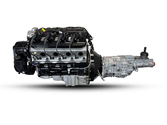 BluePrint Engines GM LS Compatible 427 c.i. Engine and TKX Manual Transmission - Standard Edition Builder Series - Black Pulley Kit - Holley Terminator X EFI System