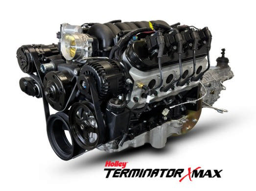 BluePrint Engines GM LS Compatible 427 c.i. Engine and TKX Manual Transmission - Standard Edition Builder Series - Black Pulley Kit - Holley Terminator X EFI System