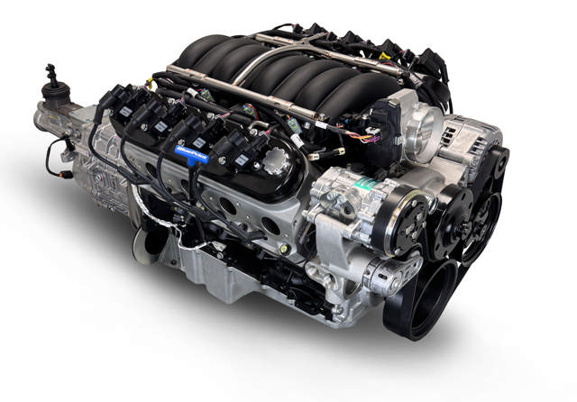 BluePrint Engines GM LS Compatible 427 c.i. Engine and TKX Manual Transmission - Standard Edition Builder Series - Natural Pulley Kit - Holley Terminator X EFI System