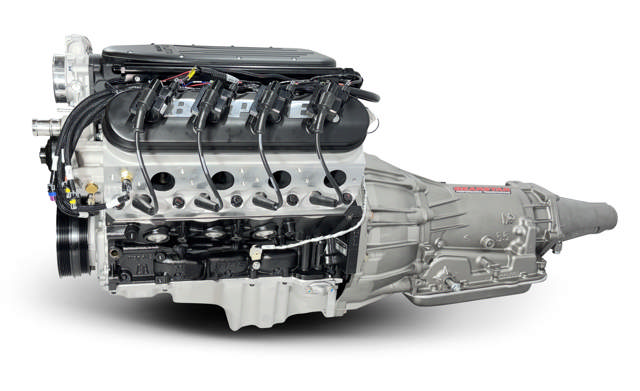 Low Profile GM LS Compatible 427 c.i. Engine and 4L65/70E Automatic Transmission - Standard Edition Builder Series - Holley Terminator X EFI System