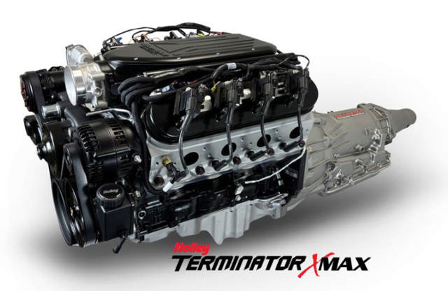 BluePrint Engines GM LS Compatible 427 c.i. Engine and 4L65/70E Automatic Transmission - Standard Edition Builder Series - Black Pulley Kit - Holley Terminator X EFI System