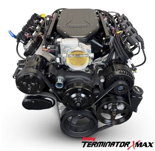 BluePrint Engines GM LS Compatible 427 c.i. Engine and 4L65/70E Automatic Transmission - Standard Edition Builder Series - Black Pulley Kit - Holley Terminator X EFI System