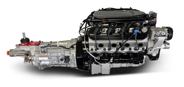 BluePrint Engines GM LS Compatible 427 c.i. Engine and T56 Manual Transmission - Standard Edition Builder Series - Natural Pulley Kit - Holley Terminator X EFI System