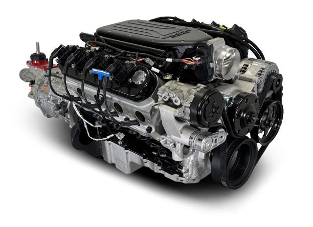 BluePrint Engines GM LS Compatible 427 c.i. Engine and T56 Manual Transmission - Standard Edition Builder Series - Natural Pulley Kit - Holley Terminator X EFI System