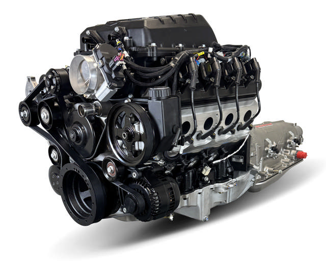 BluePrint Engines GM LS Compatible 427 c.i. Engine and 4L80E Automatic Transmission - Standard Edition Builder Series - Black Pulley Kit - Holley Terminator X EFI System