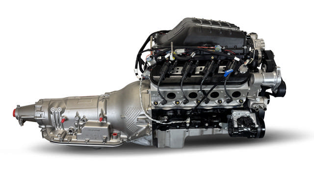 BluePrint Engines GM LS Compatible 427 c.i. Engine and 4L80E Automatic Transmission - Standard Edition Builder Series - Black Pulley Kit - Holley Terminator X EFI System