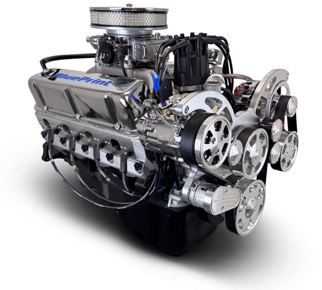 BluePrint Engines Ford Small Block Compatible 302 C.I. Deluxe Dressed - Front Sump Oil Pan - Cruiser - Polished Pulley Kit - Carbureted