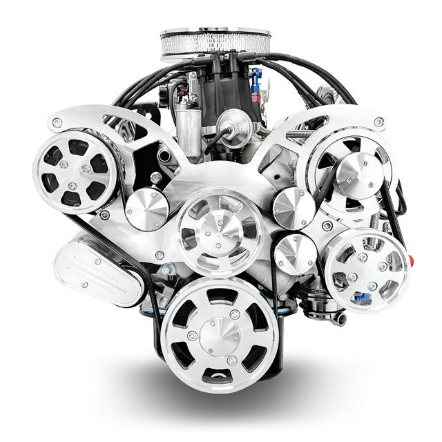BluePrint Engines Ford Small Block Compatible 302 C.I. Deluxe Dressed - Rear Sump Oil Pan - Cruiser - Polished Pulley Kit - Carbureted