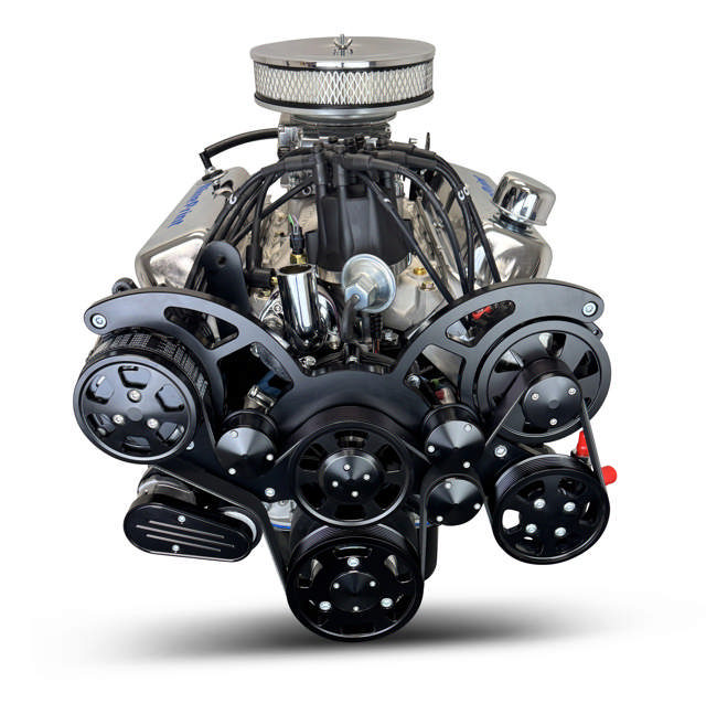 BluePrint Engines Ford Small Block Compatible 302 C.I. Deluxe Dressed - Rear Sump Oil Pan - Cruiser - Black Pulley Kit - Fuel Injected