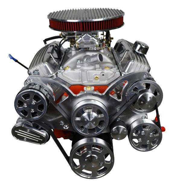 BluePrint Engines GM Small Block Compatible 327 C.I. Deluxe Dressed - Low Profile - Polished Pulley Kit - Carbureted